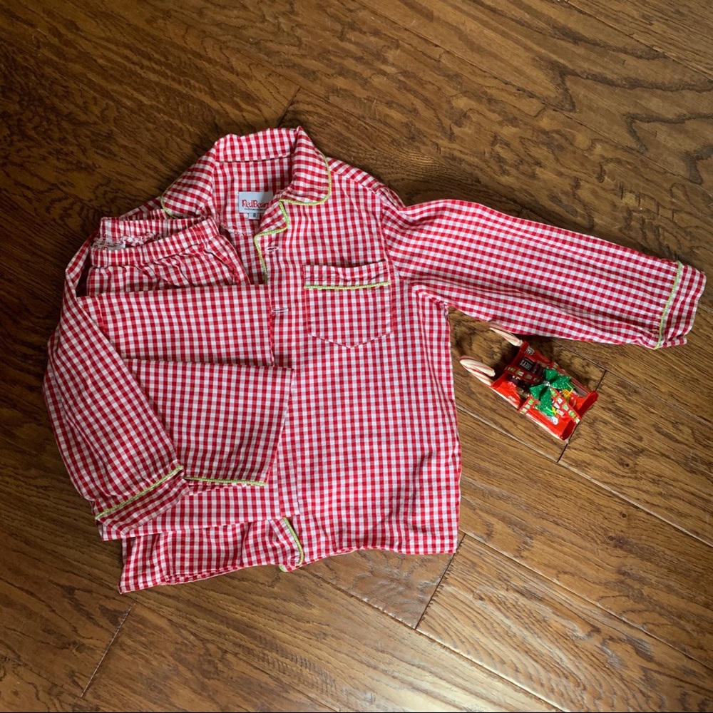 Red and white gingham pajamas